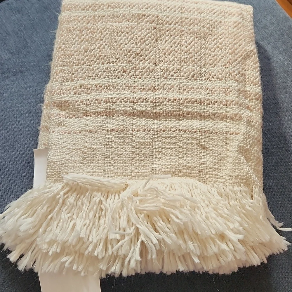 NWT William Sonoma Sample Sale Wool Blend Throw Blanket 50